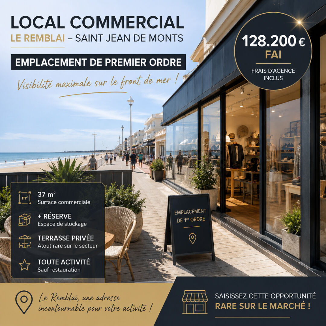 Local commercial face à l’océan